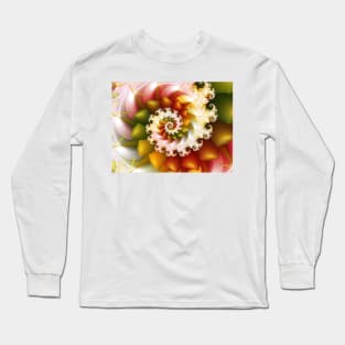 Colourful Spinning Floral Abstract Long Sleeve T-Shirt